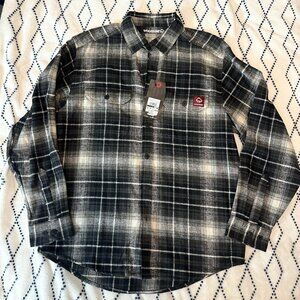Large Men's Glacier Heavyweight Long Sleeve Flannel Shirt